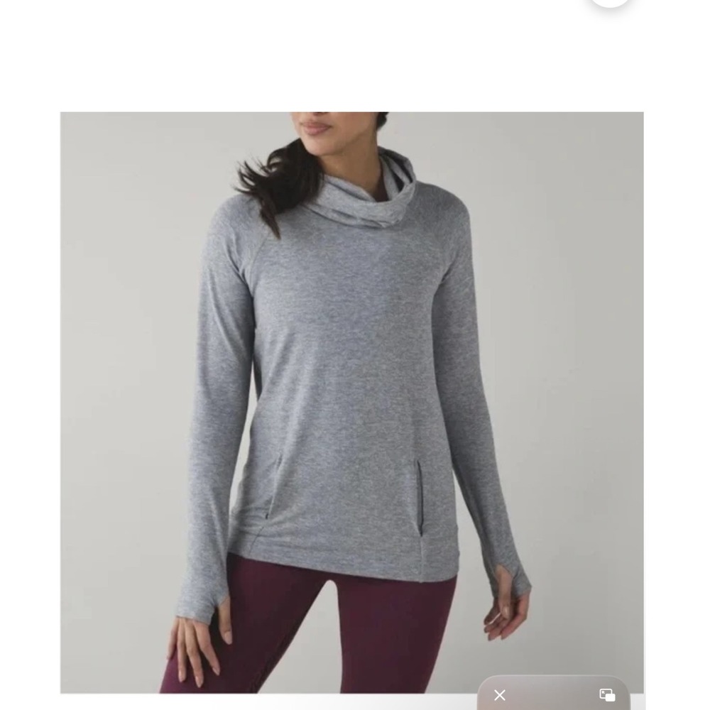 Lululemon Make a Move Long‎ Sleeve Pullover Heather Grey 30" Bust No Size Tag 8